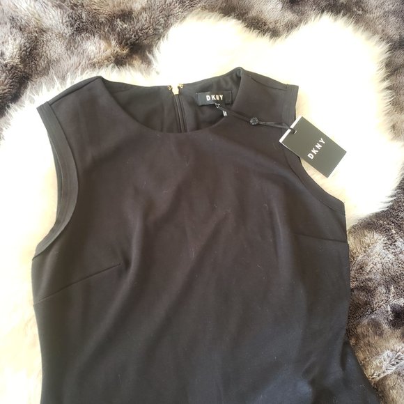 DKNY Little Black Dress NWT! Size 6 Sheath dress with cutout details. - Picture 7 of 16